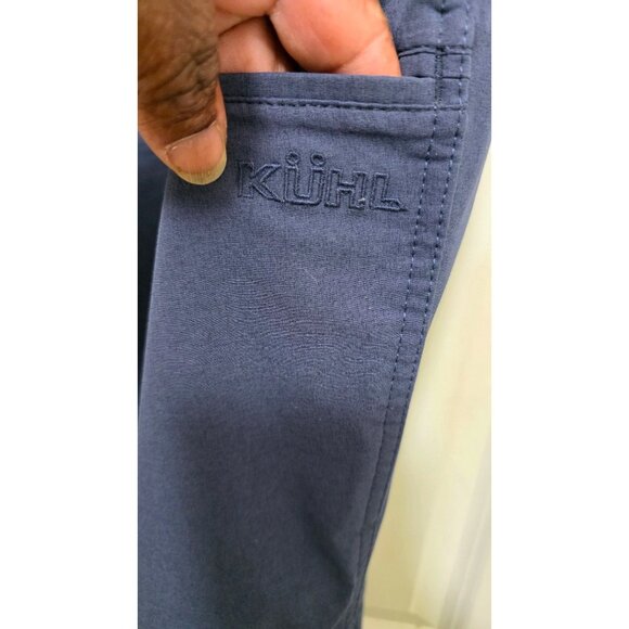 Kuhl Freeflex Tapered Navy Blue Hiking Athletic Jogger Pants Zippered Pockets Si - Picture 4 of 9